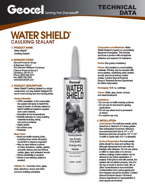 Water Shield Caulking Sealant