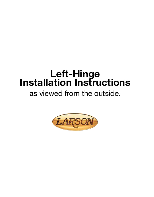 Left-Hinge Installation Instructions
